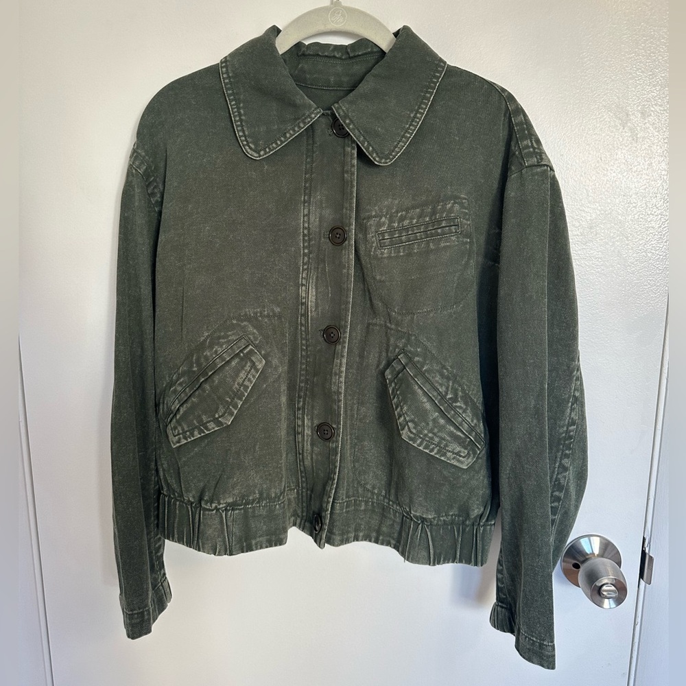 Alex Mill 9th Street Jacket in Cotton Twill in Duffle Bag Green